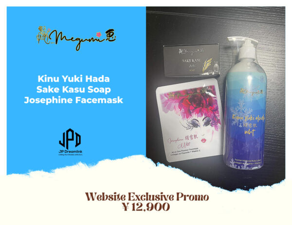 Kinu Yuki Hada Lotion, Josephine Facemask & Sake Kasu Soap