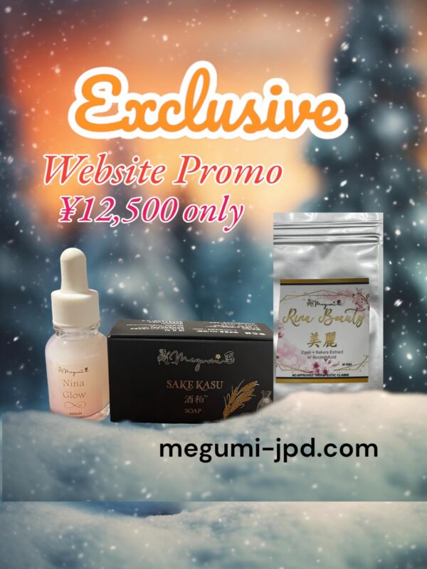 WEBSITE EXCLUSIVE PROMO ¥12,500 (Rina HP/Nina Glow/SK Soap)
